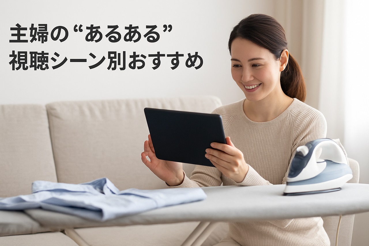 主婦の韓国ドラマ視聴シーン別おすすめ（ながら見・リラックスタイムなど）を紹介した図