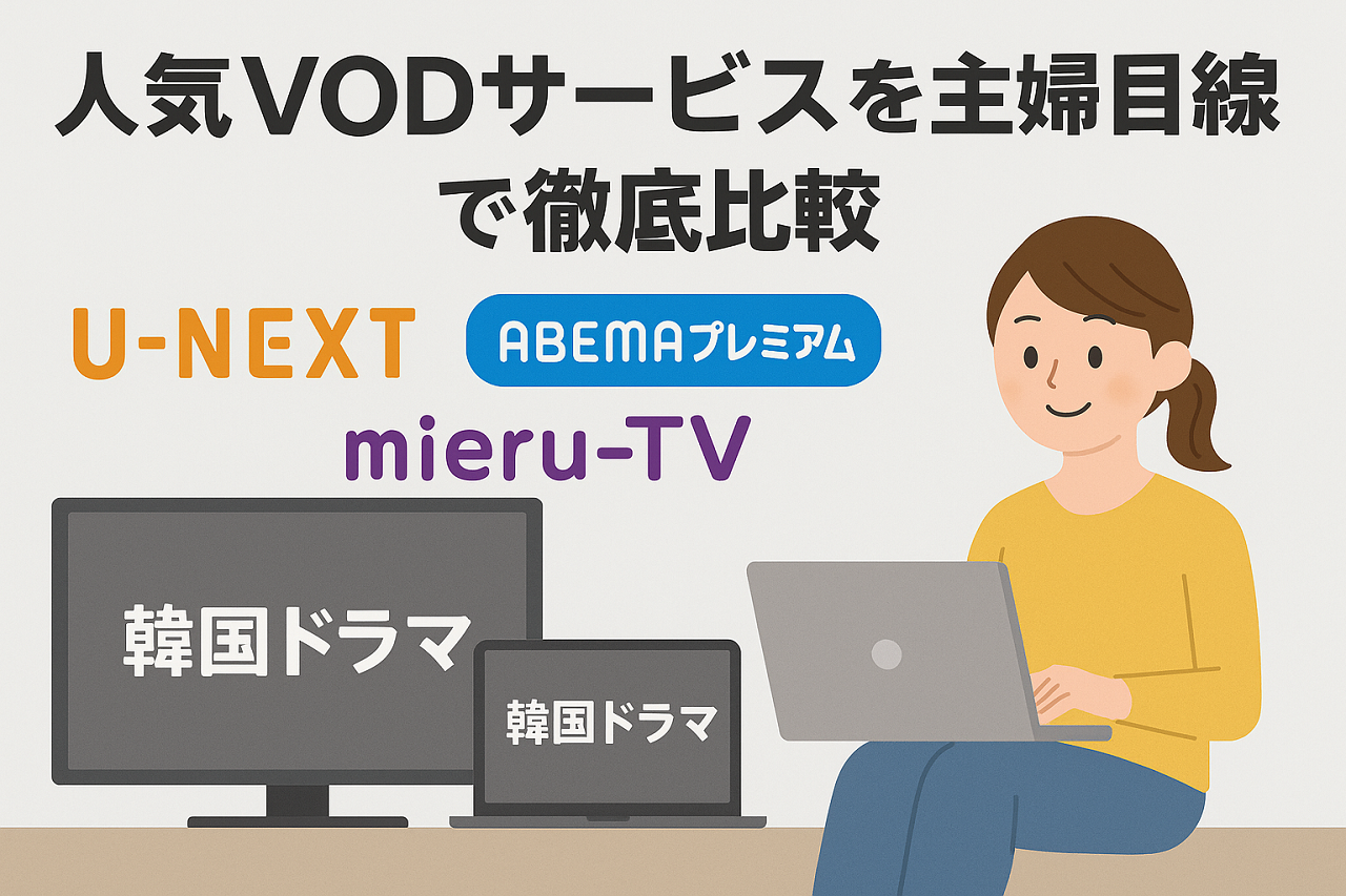 U-NEXT・ABEMAプレミアム・mieru-TVの韓ドラ配信サービス比較表