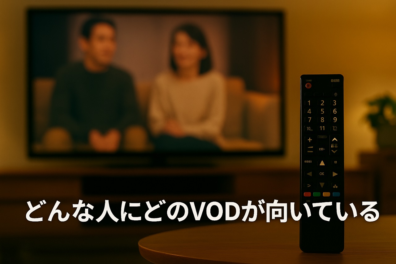 人によって異なるおすすめVODを比較したシーン