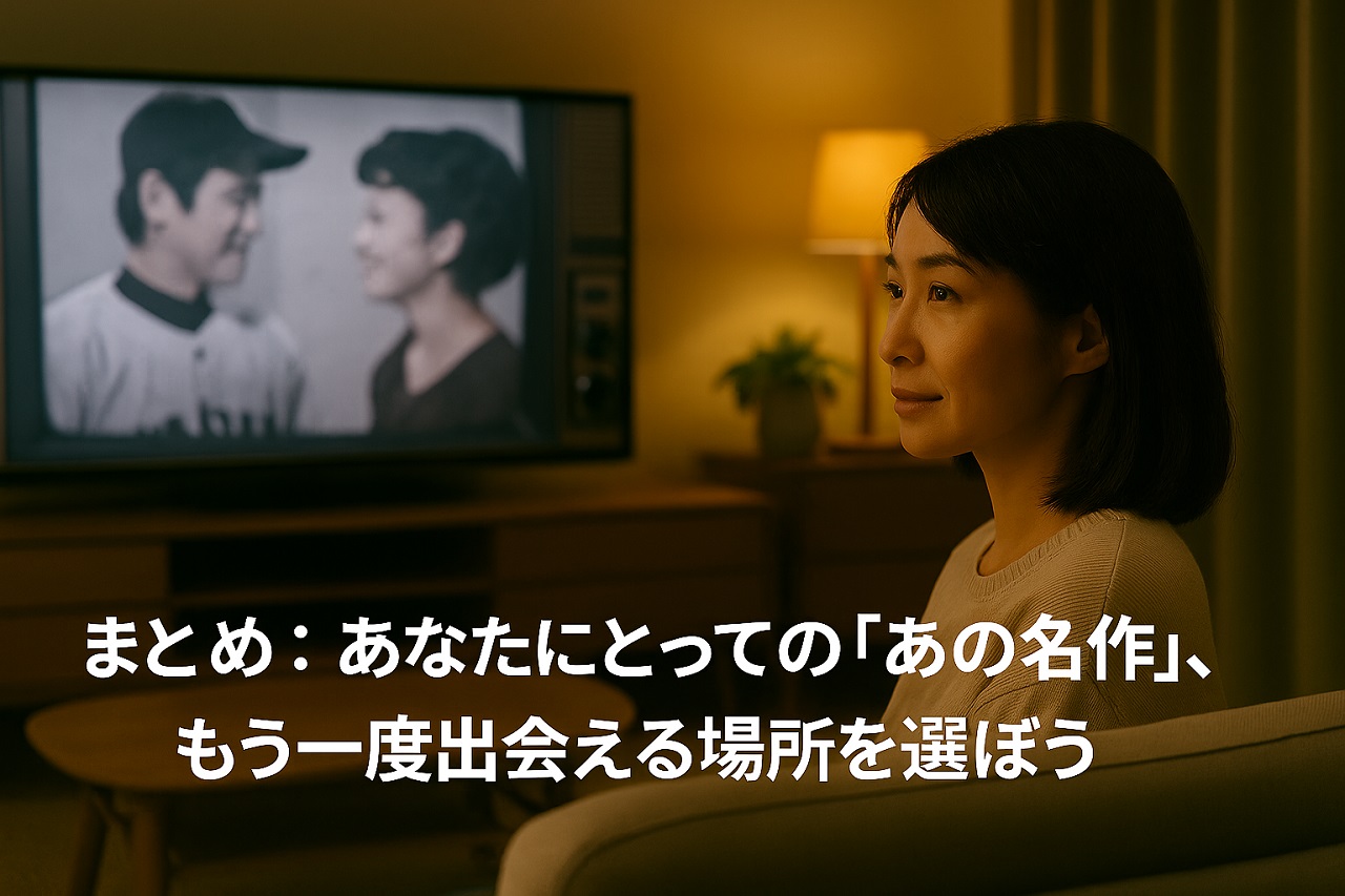 あの名作に再び出会える動画配信サービスを選ぶまとめシーン
