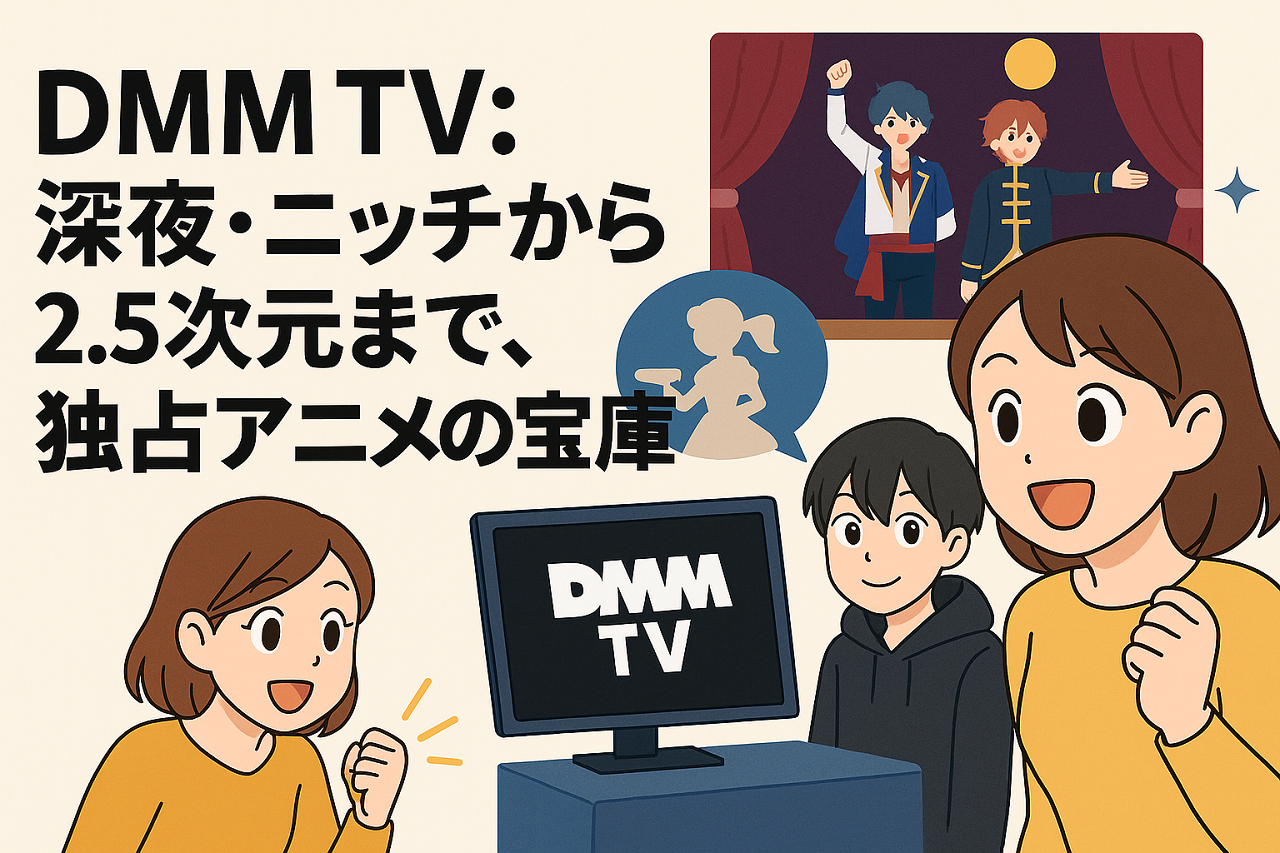 DMM TVが深夜・ニッチ系アニメや2.5次元作品に強いことを伝える画像