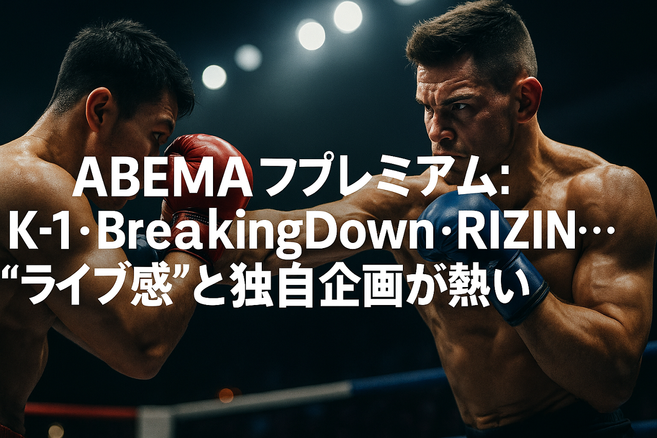 ABEMAプレミアムのライブ感とBreakingDownの迫力を伝えるシーン