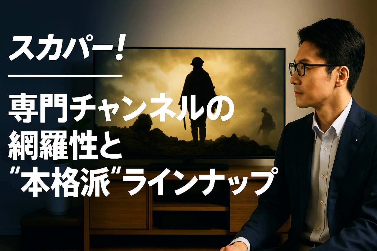 スカパーの専門チャンネルで歴史・社会系ドキュメンタリーを視聴する本格派向けイメージ