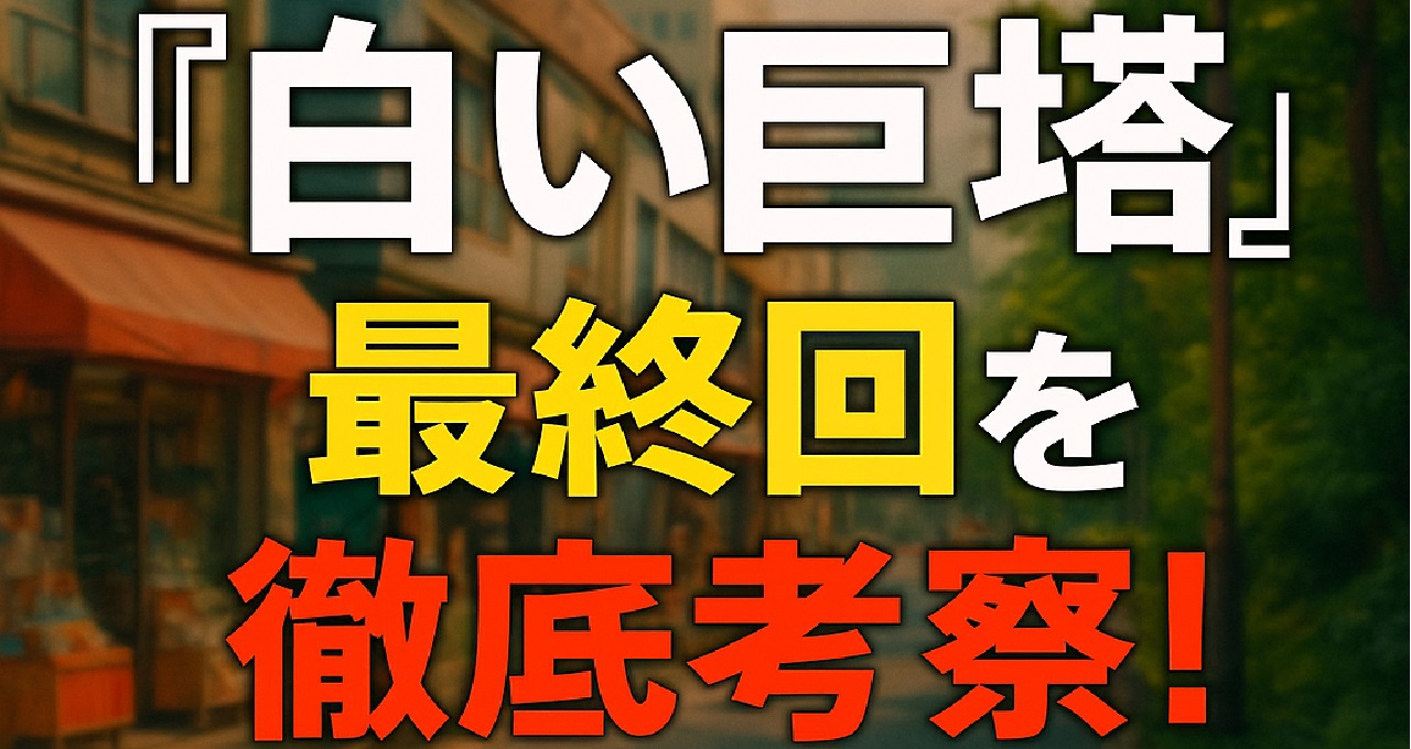 『白い巨塔』最終回のあらすじと財前五郎の最後の言葉を解説し、田宮二郎・唐沢寿明・岡田准一版の違いや泣けるポイント、再放送や配信方法、DVDボックス情報までまとめた記事のアイキャッチ画像